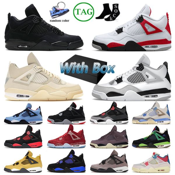 with box jumpman 4 basketball shoes for mens womens military black 4s iv red cement blue thunder midnight navy blackcat taupe haze sneakers, White;red
with box jumpman 4 basketball shoes for mens womens military black 4s iv red cement blue thunder midnight navy blackcat taupe haze sneakers, White;red