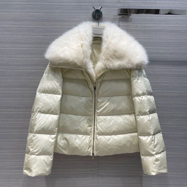 women's down parkas large lapel rabbit fur collar winter jacket for fashion straight tube loose casual short 221205, Black
women's down parkas large lapel rabbit fur collar winter jacket for fashion straight tube loose casual short 221205, Black