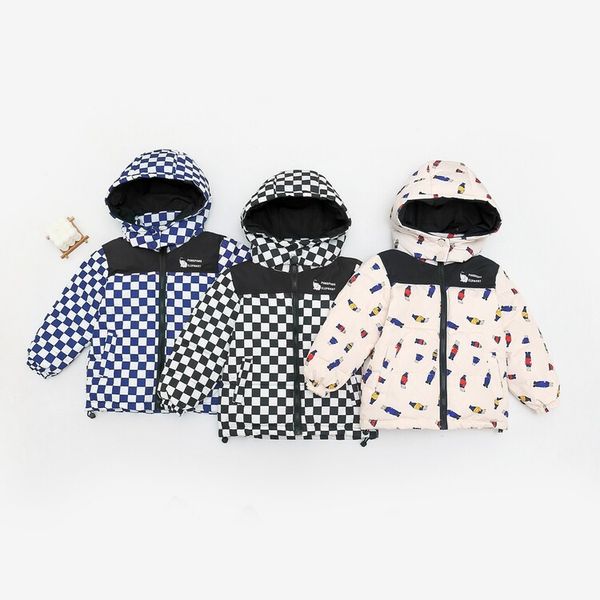 down coat 2022 new style children's down jacket cold proof warm westernized thickened korean plaid fashion top, Blue;gray
down coat 2022 new style children's down jacket cold proof warm westernized thickened korean plaid fashion top, Blue;gray