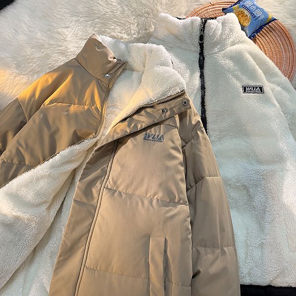 men s down parkas winter reversible warm fleece jacket men women harajuku streetwear baggy korea fashion couple windproof coat puffer 221205, Black
men s down parkas winter reversible warm fleece jacket men women harajuku streetwear baggy korea fashion couple windproof coat puffer 221205, Black