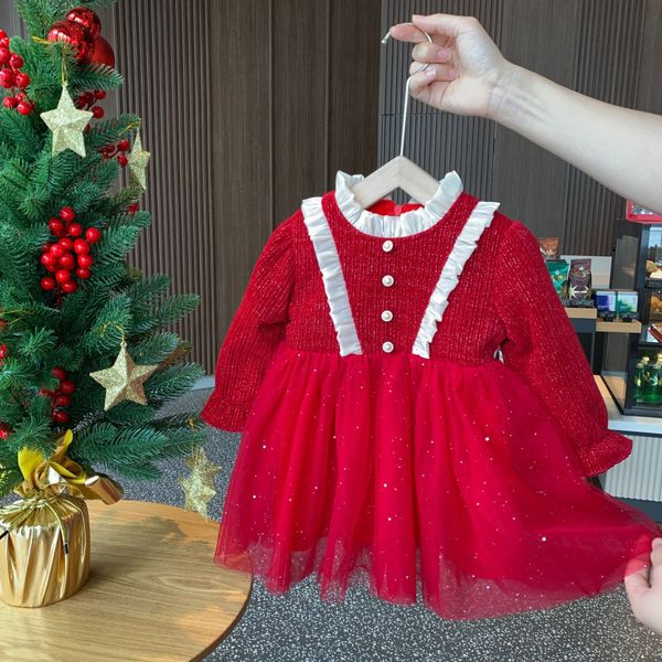 children's new year dress princess clothes 0-6 year old winter girls' lace velvet, Red;yellow
children's new year dress princess clothes 0-6 year old winter girls' lace velvet, Red;yellow