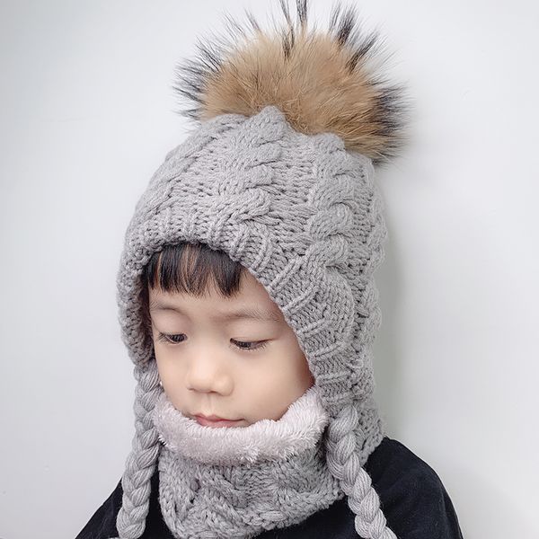 beanie/skull caps fur pompom beanie kids baby winter hat fleece inside ear protection crochet cap warm knitted and scarf set for children 22, Blue;gray
beanie/skull caps fur pompom beanie kids baby winter hat fleece inside ear protection crochet cap warm knitted and scarf set for children 22, Blue;gray