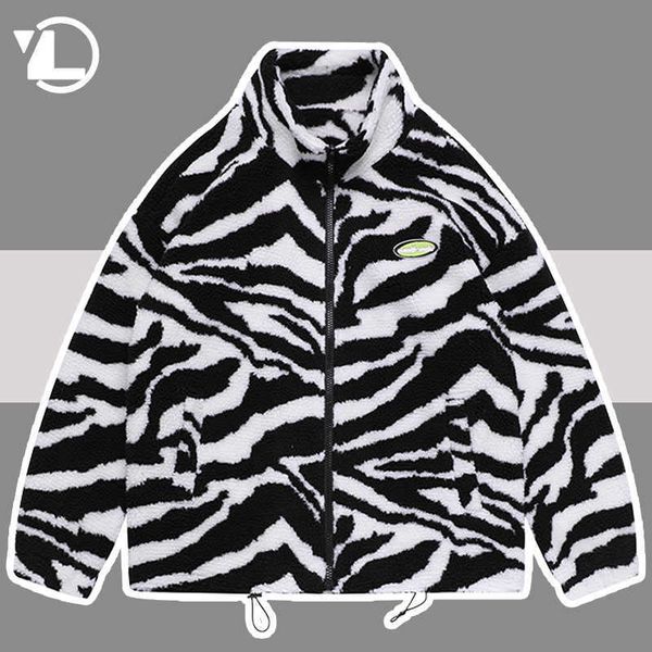 men's jackets zebra pattern jacket men women winter thicken warm soft plush parkas stand collar zipper streetwear casual loose outwear, Black;brown
men's jackets zebra pattern jacket men women winter thicken warm soft plush parkas stand collar zipper streetwear casual loose outwear, Black;brown