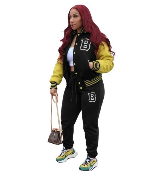 bb letter striped splicing print women tracksuits two piece set sweatshirt cardigan zipp jacket jogging trousers sports baseball uniform wor, Gray
bb letter striped splicing print women tracksuits two piece set sweatshirt cardigan zipp jacket jogging trousers sports baseball uniform wor, Gray