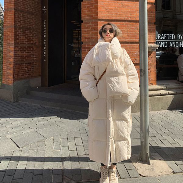 women's down parkas fashion winter warm long jacket soft puffer ladies coat thicken female oversize with removable scarf 221205, Black
women's down parkas fashion winter warm long jacket soft puffer ladies coat thicken female oversize with removable scarf 221205, Black