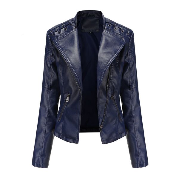 women's leather faux spring autumn jacket women slim fit motor biker pu short coat stand collar ladies zipper outerwear 221206, Black
women's leather faux spring autumn jacket women slim fit motor biker pu short coat stand collar ladies zipper outerwear 221206, Black
