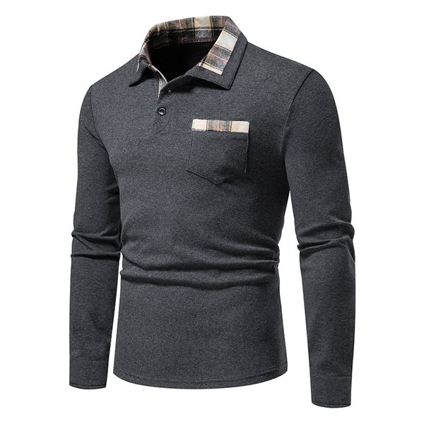 men's polos men shirt fashion long sleeve business social male solid color button down collar work white black tees 221206
men's polos men shirt fashion long sleeve business social male solid color button down collar work white black tees 221206