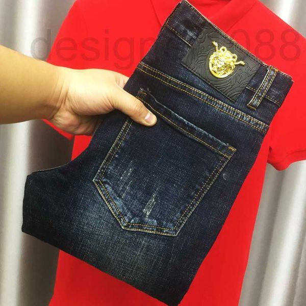 men's jeans designer medusa fashion brand pierced jeans spring and summer 2022 new slim fit small feet trend embroidered trousers men b, Blue
men's jeans designer medusa fashion brand pierced jeans spring and summer 2022 new slim fit small feet trend embroidered trousers men b, Blue