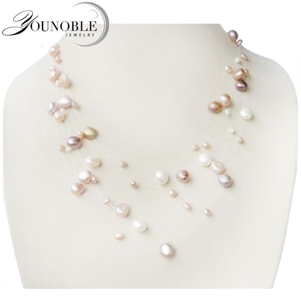 pendant necklaces younoble genuine natural pearl necklace fashion multilayer women wedding girl mother birthday gift white multi 221205, Silver
pendant necklaces younoble genuine natural pearl necklace fashion multilayer women wedding girl mother birthday gift white multi 221205, Silver