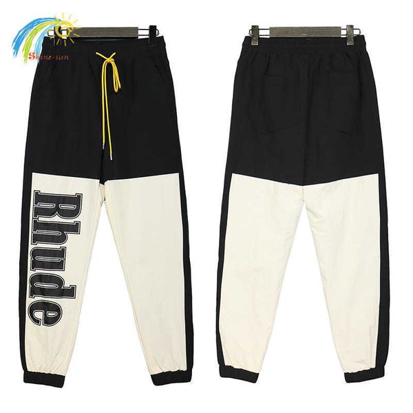 men's pants men women casual loose drawstring sweatpants jogger splicing patchwork trousers streetwear pants t221205, Black
men's pants men women casual loose drawstring sweatpants jogger splicing patchwork trousers streetwear pants t221205, Black