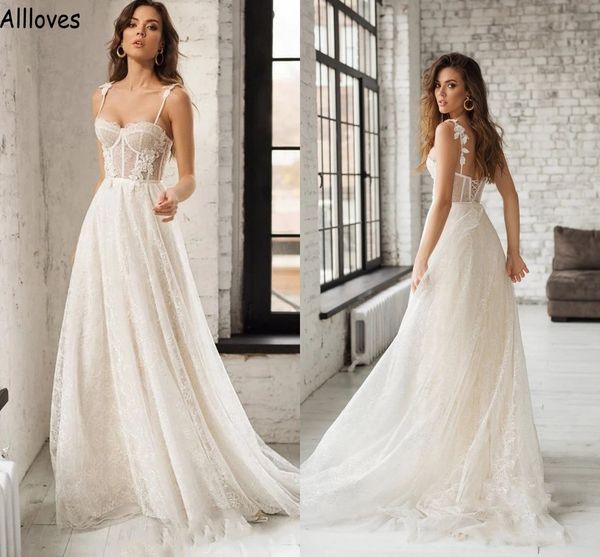 fairy style a line wedding dresses spaghetti straps lace appliques sleeveless boho garden bridal gowns open back sweep train bride robes de, White
fairy style a line wedding dresses spaghetti straps lace appliques sleeveless boho garden bridal gowns open back sweep train bride robes de, White