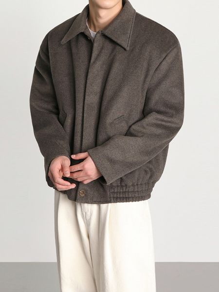 men's down parkas syuhgfa men's wear autumn winter lapel short style loose woolen coat korean streetwear zipper jackets 221205, Black
men's down parkas syuhgfa men's wear autumn winter lapel short style loose woolen coat korean streetwear zipper jackets 221205, Black