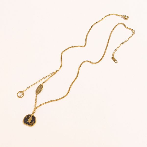 luxury design necklace 18k gold plated faux leather brand stainless steel necklaces choker chain letter pendant fashion womens wedding jewel, Silver
luxury design necklace 18k gold plated faux leather brand stainless steel necklaces choker chain letter pendant fashion womens wedding jewel, Silver