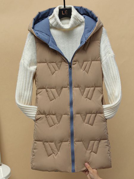 women's down parkas doublesided winter vest women hooded sleeveless jacket casual loose long waistcoat elegant fashion outerwear with p, Black
women's down parkas doublesided winter vest women hooded sleeveless jacket casual loose long waistcoat elegant fashion outerwear with p, Black