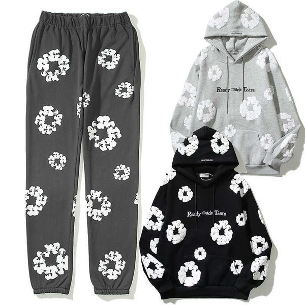 men's pants kapok print kapital hoodie sweatshirt set sweatpants men women casual trousers t221205, Black
men's pants kapok print kapital hoodie sweatshirt set sweatpants men women casual trousers t221205, Black