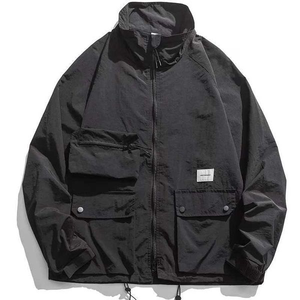 men's jackets retro tooling jacket men's spring loose stand collar cargo coats trend leisure function thin hunting jacket big pock, Black;brown
men's jackets retro tooling jacket men's spring loose stand collar cargo coats trend leisure function thin hunting jacket big pock, Black;brown
