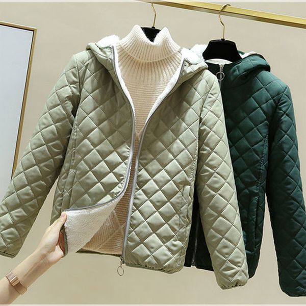 women s down parkas padded jacket women s loose large size short style velvet thick lamb cotton hooded 221205, Black
women s down parkas padded jacket women s loose large size short style velvet thick lamb cotton hooded 221205, Black