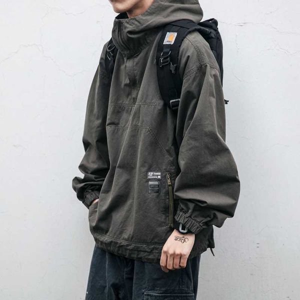 men's jackets japanese retro niche men's pullover hooded jackets outdoor windproof cargo jacket half zipper thin loose function ho, Black;brown
men's jackets japanese retro niche men's pullover hooded jackets outdoor windproof cargo jacket half zipper thin loose function ho, Black;brown
