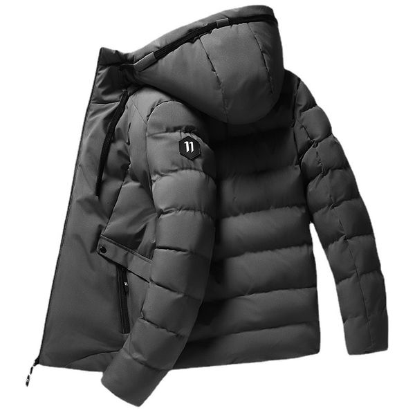 men s down parkas fashion solid jackets hooded thick warm winter casual coat hoodies 221206, Black
men s down parkas fashion solid jackets hooded thick warm winter casual coat hoodies 221206, Black