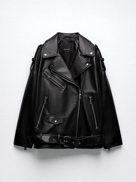 women's jackets women spring fashion black faux leather jacket ladies casual zipper biker coat female autumn loose couple outwear 22120, Black;brown
women's jackets women spring fashion black faux leather jacket ladies casual zipper biker coat female autumn loose couple outwear 22120, Black;brown