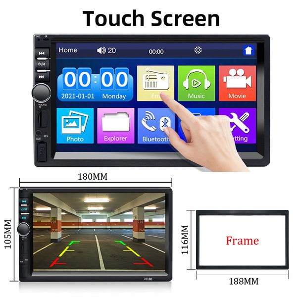 car radio 2 din stereo 7" hd touch screen autoradio multimedia player auto audio iso mp5 bluetooth usb tf fm camera
car radio 2 din stereo 7" hd touch screen autoradio multimedia player auto audio iso mp5 bluetooth usb tf fm camera