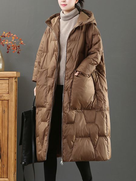 women's down parkas ailegogo autumn winter women hooded loose warm 90 white duck long parka casual female zipper pocket coat outwear 22, Black
women's down parkas ailegogo autumn winter women hooded loose warm 90 white duck long parka casual female zipper pocket coat outwear 22, Black