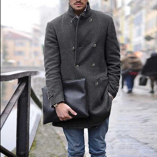 men's jackets men's jackets british long sleeve autumn winter woolen coat trend fashion double breasted male outerwear overcoat 20, Black;brown
men's jackets men's jackets british long sleeve autumn winter woolen coat trend fashion double breasted male outerwear overcoat 20, Black;brown