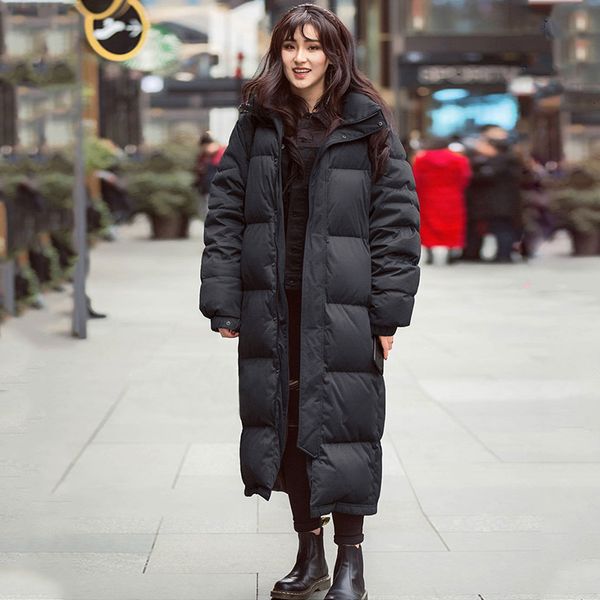 women's down parkas winter long duck jacket women hooded black loose thick warm female coat fashion casual windproof outwear 221205
women's down parkas winter long duck jacket women hooded black loose thick warm female coat fashion casual windproof outwear 221205