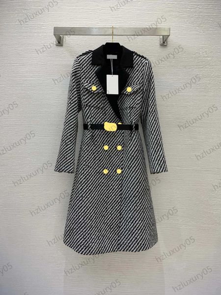 womens coat wool blends twill contrast color custom double-breasted buttons suit trench coats lapel belt collect waist slim garments slit ou, Black
womens coat wool blends twill contrast color custom double-breasted buttons suit trench coats lapel belt collect waist slim garments slit ou, Black