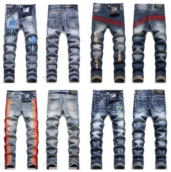 men's jeans european american high street fashion brand men designer jeans motorcycle denim mens jean, Blue
men's jeans european american high street fashion brand men designer jeans motorcycle denim mens jean, Blue