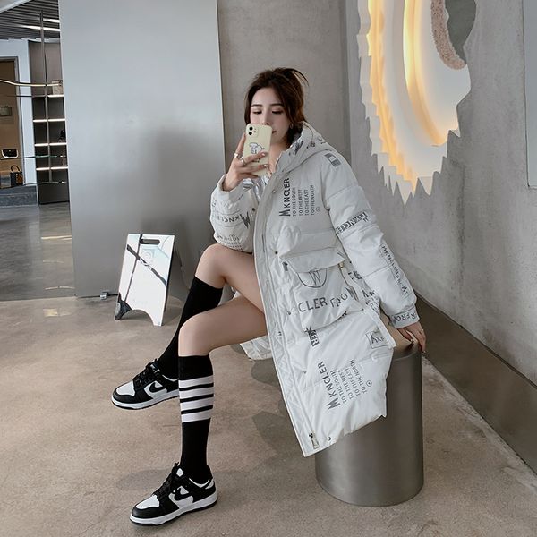 women s down parka parka mid length white jacket letter printing baggy winter waterproof warm feather female hooded coat puffer outwear 2212, Black
women s down parka parka mid length white jacket letter printing baggy winter waterproof warm feather female hooded coat puffer outwear 2212, Black