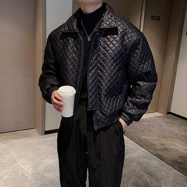 men's jackets winter jacket men's trend thickened padded jackets lapel loose short argyle coat bomber jacket youth streetwear chaq, Black;brown
men's jackets winter jacket men's trend thickened padded jackets lapel loose short argyle coat bomber jacket youth streetwear chaq, Black;brown