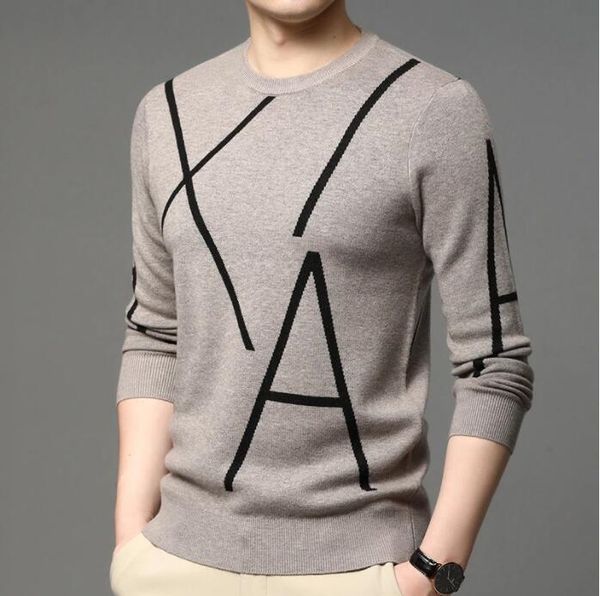 men's cotton knitted sweaters bottoming shirt new striped round neck brand fashion casual sweater vintage flame sweater, White;black
men's cotton knitted sweaters bottoming shirt new striped round neck brand fashion casual sweater vintage flame sweater, White;black