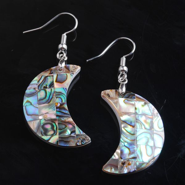 natural colorful abalone shell dangle earrings for women girls casual beach jewelry moon shaped seashell earring 10pair v9026, Silver
natural colorful abalone shell dangle earrings for women girls casual beach jewelry moon shaped seashell earring 10pair v9026, Silver
