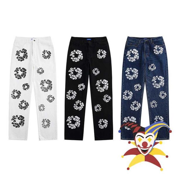 men's pants puff print jeans men women vintage jean pants mens clothing oversized jeans t221205, Black
men's pants puff print jeans men women vintage jean pants mens clothing oversized jeans t221205, Black
