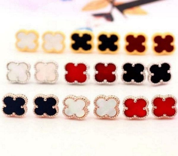 designer stud earrings women love fourleaf clover fashion luxury wedding cleef earrings jewelry6215901, Golden;silver 
designer stud earrings women love fourleaf clover fashion luxury wedding cleef earrings jewelry6215901, Golden;silver