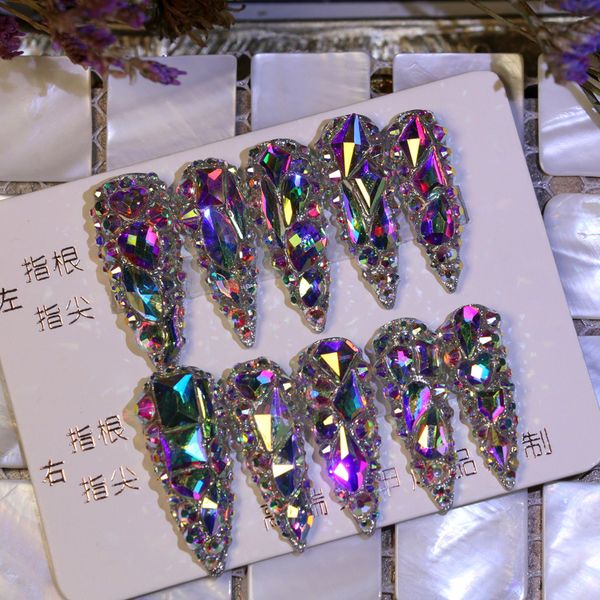 nail practice display handmade potherapy crystal full cover nail art rhinestones detachable wearables very sparkling pointed water drop fake
nail practice display handmade potherapy crystal full cover nail art rhinestones detachable wearables very sparkling pointed water drop fake