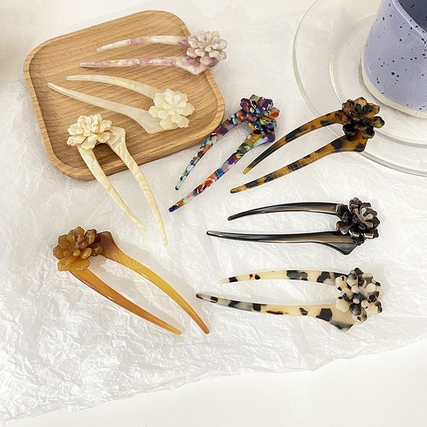 fashionable retro flower hair sticks acetate hairpins u shaped hair pin tortoiseshell for women girls headwear, Golden;silver
fashionable retro flower hair sticks acetate hairpins u shaped hair pin tortoiseshell for women girls headwear, Golden;silver