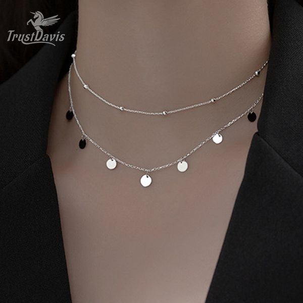 pendant necklaces trustdavis real 925 sterling silver double layer 5mm wafer beads choker necklace for women wedding fine jewelry da3000 221
pendant necklaces trustdavis real 925 sterling silver double layer 5mm wafer beads choker necklace for women wedding fine jewelry da3000 221