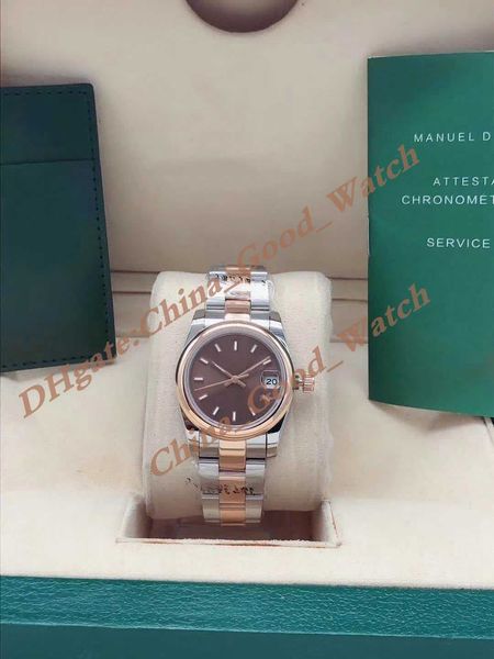 smooth bezel watch of women rose gold brown dial 31mm lady date stainless steel strap automatic movement dress party super luminous wristwat, Slivery;golden
smooth bezel watch of women rose gold brown dial 31mm lady date stainless steel strap automatic movement dress party super luminous wristwat, Slivery;golden