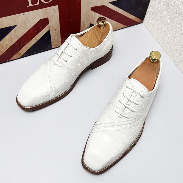 luxury pointed white black grid pattern shoes for men designer wedding dress homecoming business oxfords flats footwear
luxury pointed white black grid pattern shoes for men designer wedding dress homecoming business oxfords flats footwear