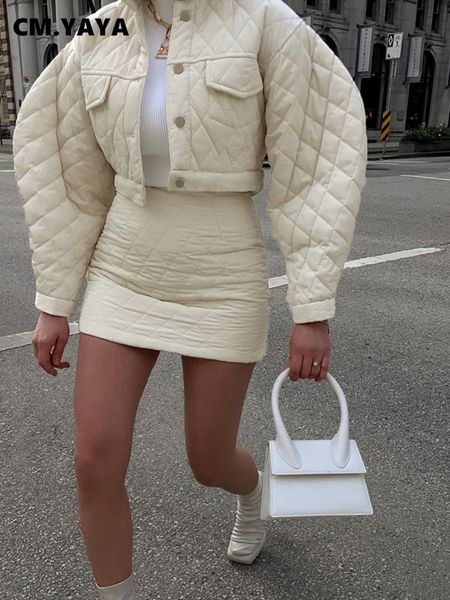 women s down parkas cm yaya streetwear rhombus long sleeve single breasted jacket and midi mini skirt set for women ins 2 piece outfits 2212, Black
women s down parkas cm yaya streetwear rhombus long sleeve single breasted jacket and midi mini skirt set for women ins 2 piece outfits 2212, Black