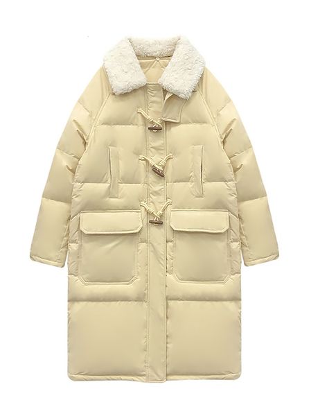 women's down parkas marwin women 90 white duck coats loose thick jackets solid high waist warm horn buckle long jacket 221205, Black
women's down parkas marwin women 90 white duck coats loose thick jackets solid high waist warm horn buckle long jacket 221205, Black