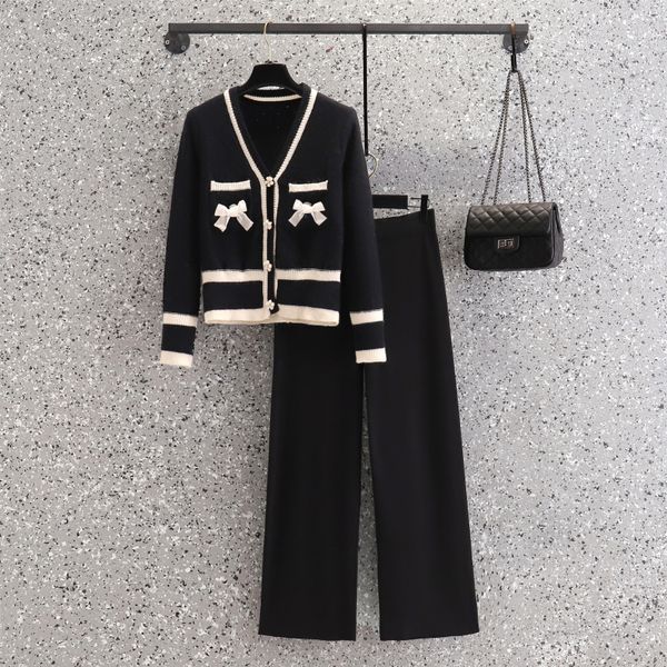 women s two piece pants summer casual women knit 2 pieces sets long sleeve button coat full black v neck club party set big 221206, White
women s two piece pants summer casual women knit 2 pieces sets long sleeve button coat full black v neck club party set big 221206, White