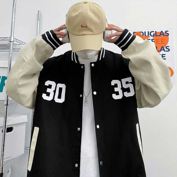 men's jackets men jackets patchwork single breasted baseball bomber coat bf spring fashion rid sleeve jacket loose m-3xl pilot streetwe, Black;brown
men's jackets men jackets patchwork single breasted baseball bomber coat bf spring fashion rid sleeve jacket loose m-3xl pilot streetwe, Black;brown