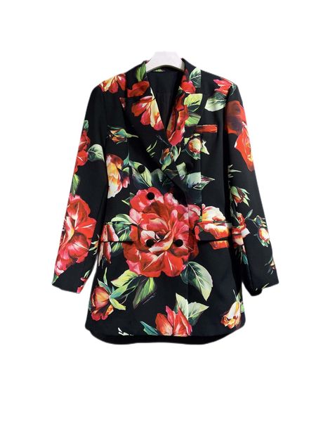 2023 spring temperament new style atmosphere fashion collar print suit coat, Black;brown
2023 spring temperament new style atmosphere fashion collar print suit coat, Black;brown
