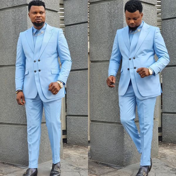 sky blue men tuxedos 2 pieces designer custom made handsome wedding suits for business formal wear, Black;gray
sky blue men tuxedos 2 pieces designer custom made handsome wedding suits for business formal wear, Black;gray