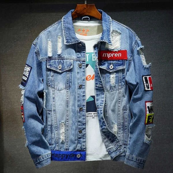men's jackets men brand denim jacket hip hop streetwear punk motorcycle ripped print cowboy outwear casual hole male jeans coat t221206, Black;brown
men's jackets men brand denim jacket hip hop streetwear punk motorcycle ripped print cowboy outwear casual hole male jeans coat t221206, Black;brown