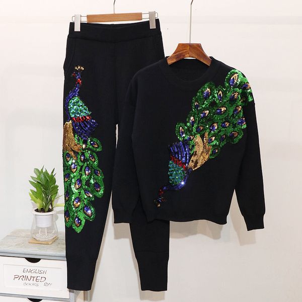 women s two piece pants autumn fashion gold velvet tracksuit sequin peacock o neck long sleeve pullover trousers warm suit for women 2 pcs 2, White
women s two piece pants autumn fashion gold velvet tracksuit sequin peacock o neck long sleeve pullover trousers warm suit for women 2 pcs 2, White