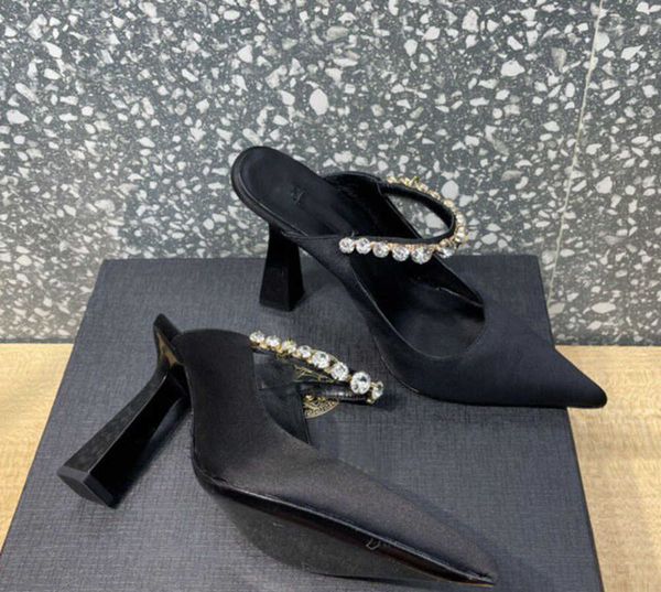 brand casual shoes designer design 2022 spring and summer new silk rhinestone high heels banquet dress women's shoes slippers, Black
brand casual shoes designer design 2022 spring and summer new silk rhinestone high heels banquet dress women's shoes slippers, Black